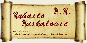 Mahailo Muskalović vizit kartica